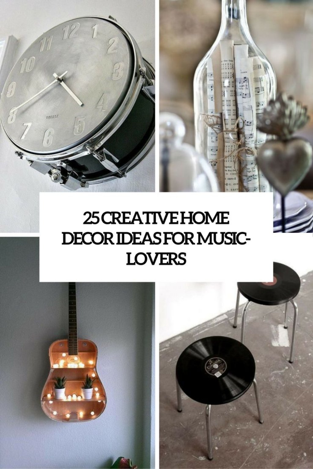 creative music decor - creative home decor ideas for music-lovers cover - Shelterness