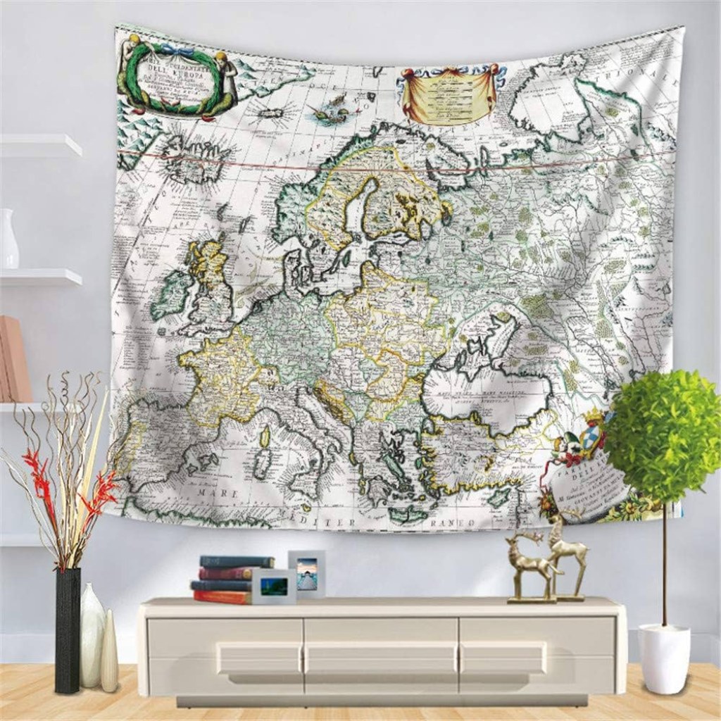 enhome world map decor tapestry tapestry wall hanging table cloth tapestry creative meditation beach towel yoga mat wall decoration hanging 0