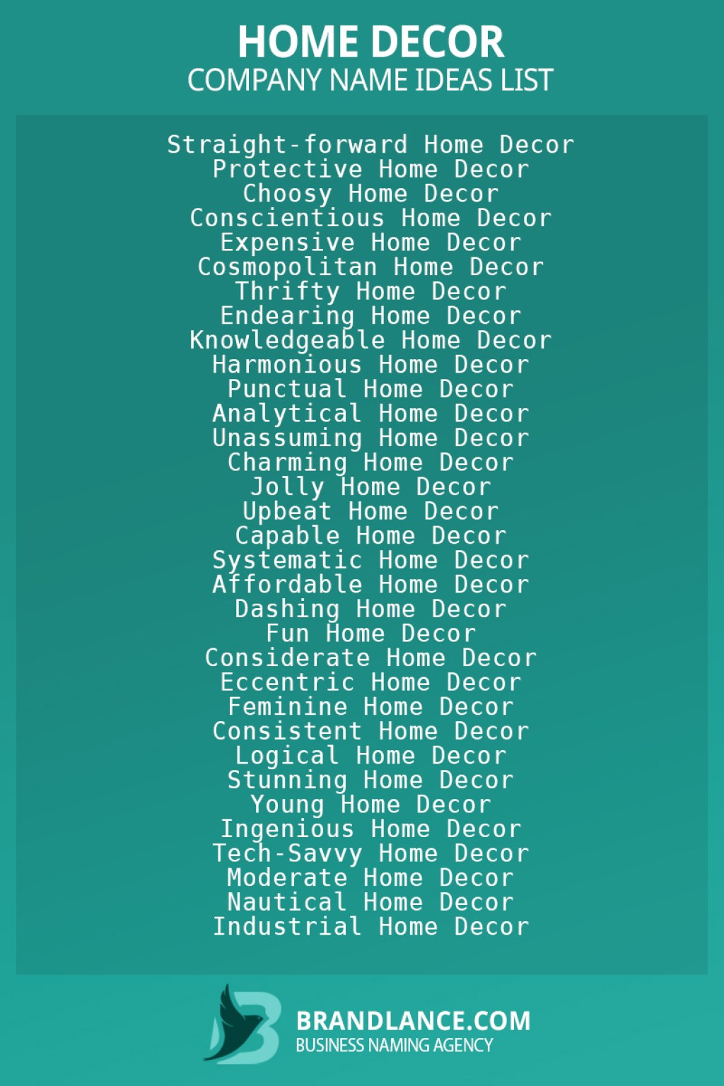 creative decor names - Home Decor Business Name Ideas List Generator ()