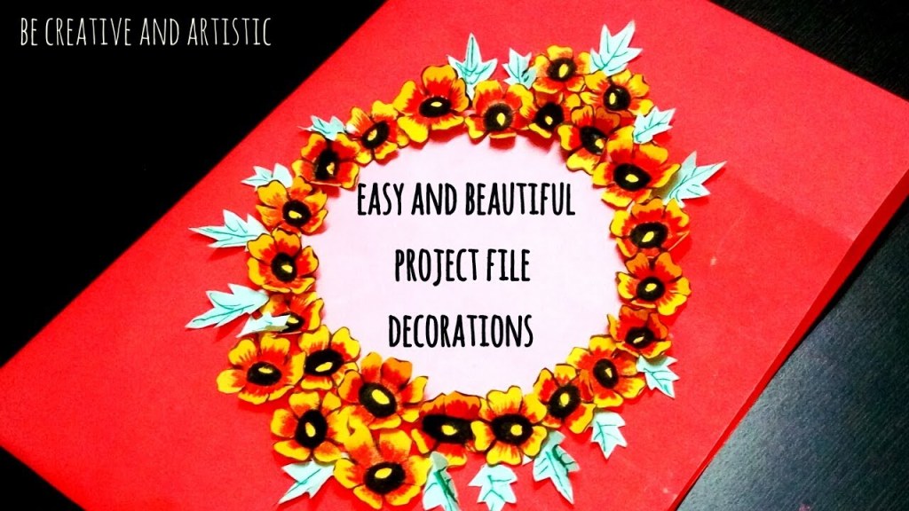 how to decorate project files with cover page and border cover page decoration