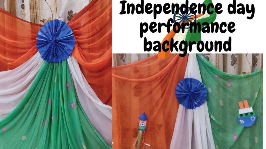 creative stage decoration for independence day in school - january kids performance background/ Decoration idea for independence  day