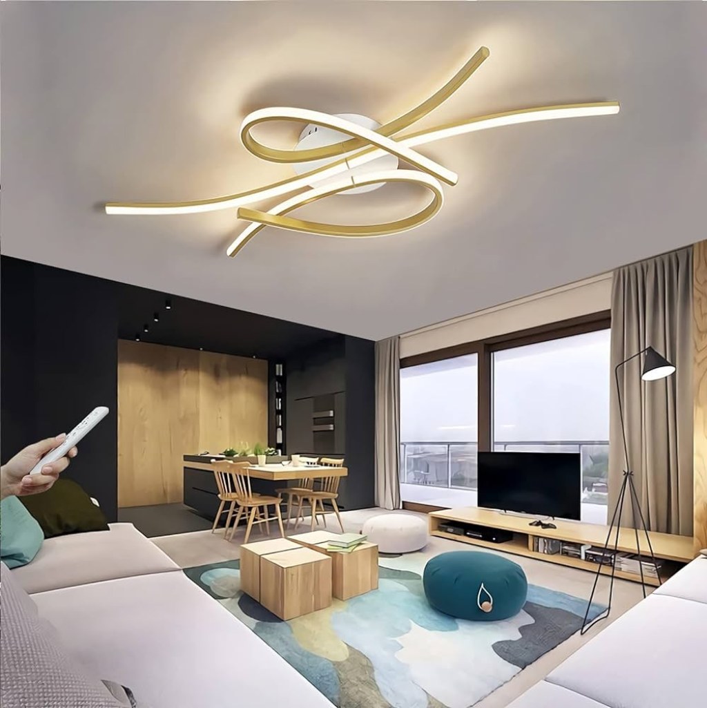 creative decorative lights - LED Ceiling Lights Modern Dimmable  W Living Room Ceiling Lamp Creative  Decorative Lighting with Remote Control Light Colour Brightness Colour