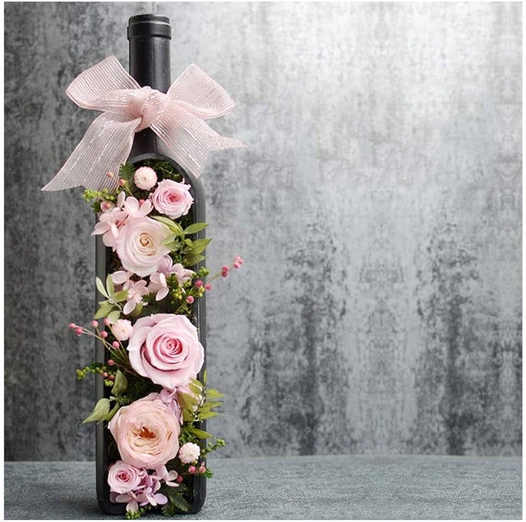 creative rose decoration - Liangzishop Creative Eternal Flower Wine Bottle Flower Rose Gift Box  Wedding Gift Decoration Valentine