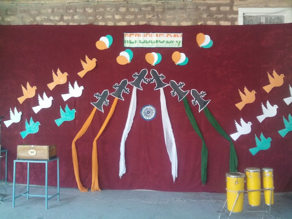 creative stage decoration for independence day in school - Pin on backdrop ideas and class room decoration