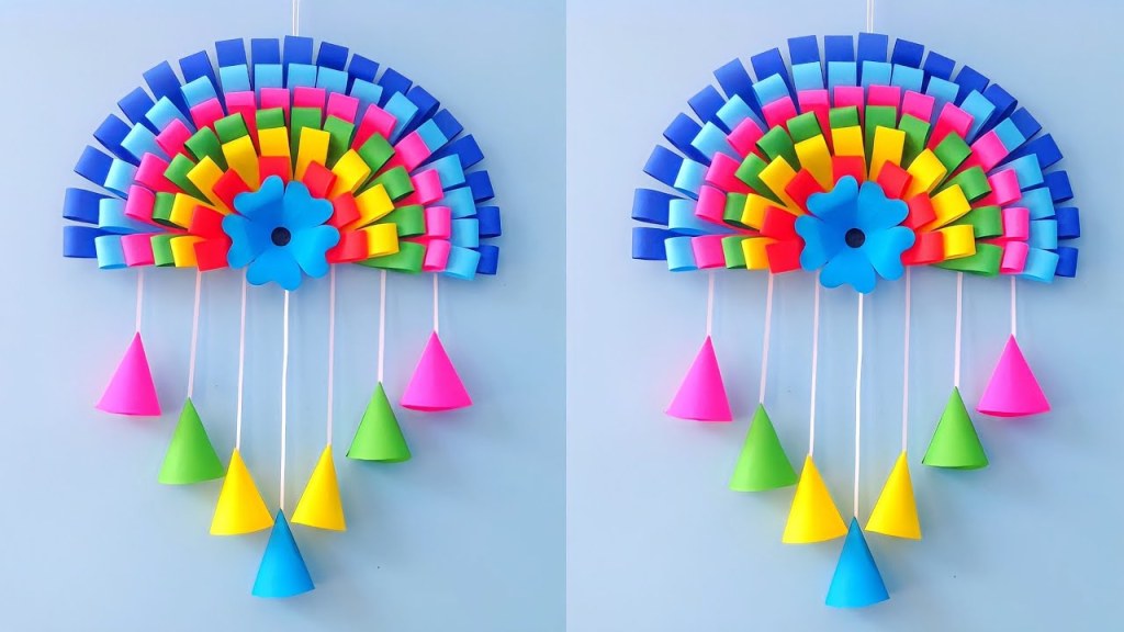 creative rainbow decorations - Rainbow Decoration /Easy and Quick Paper Wall Hanging Ideas / A sheet Wall  decor /Room Decor DIY