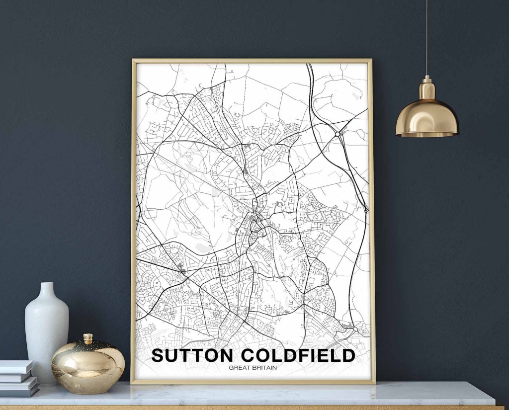 creative decor sutton coldfield - SUTTON COLDFIELD Great Britain Poster Color Hometown City - Etsy